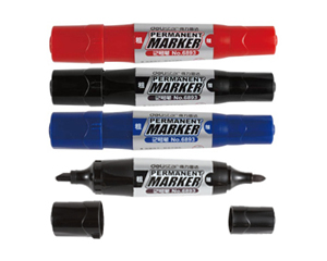 Mar�ieris permanents, 1mm un 6mm, melns, DELI